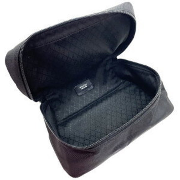 Gucci Handbag Bamboo Vanity Nylon Black Mini Pouch Bag Back - Picture 7 of 8